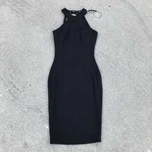NWT Misha collection black knit midi dress
